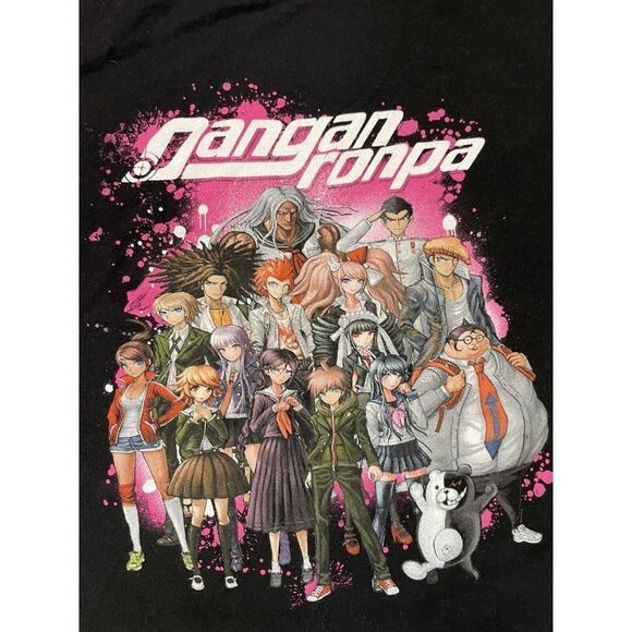 DanganRonpa Graphic T-shirt Women Medium Black Characters Anime Video Game - Picture 2 of 5